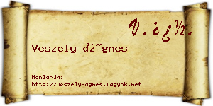 Veszely Ágnes névjegykártya